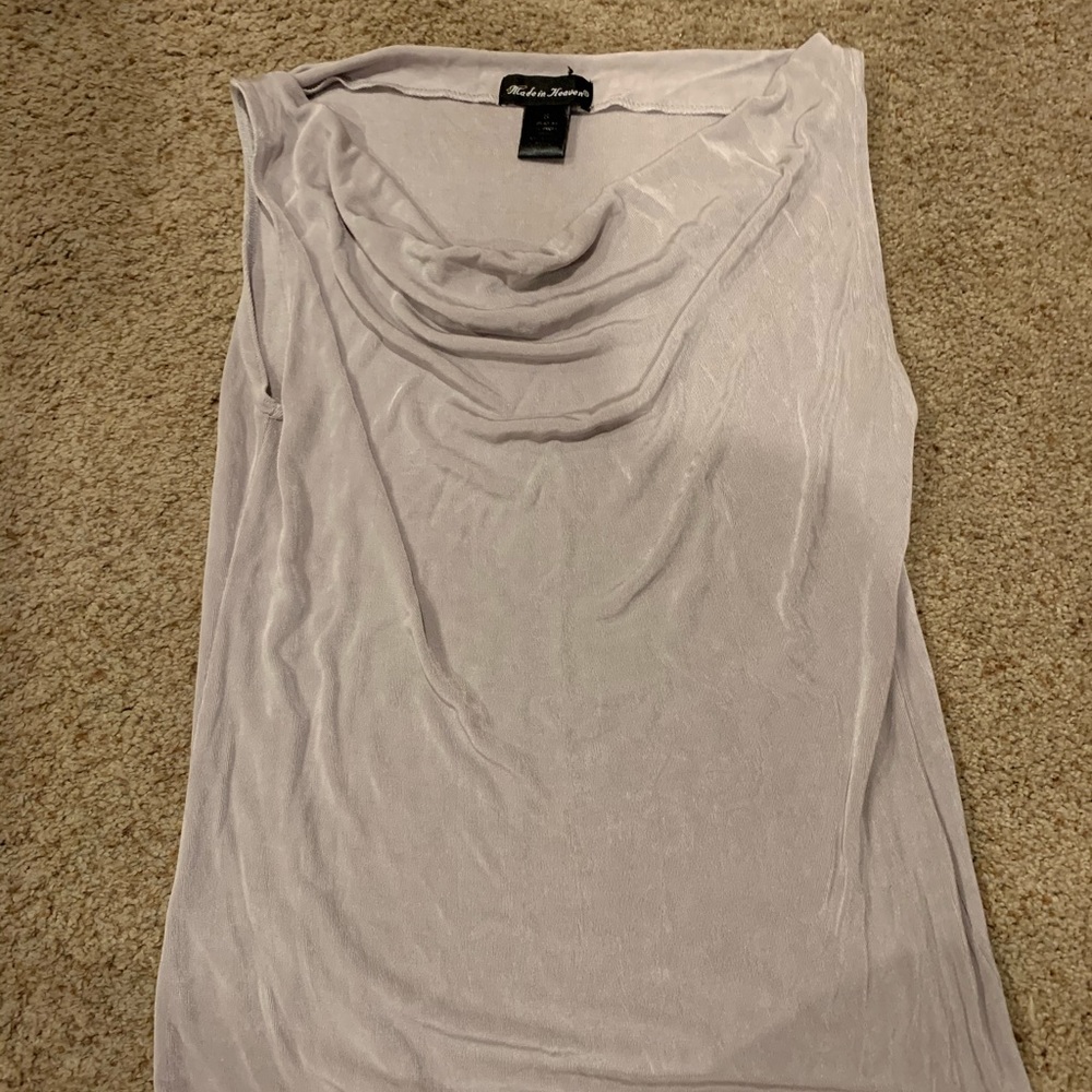 Made in Heaven sleeveless cowl neck tank